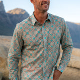 Frequencies Mens' Cotton Organic Shirt in Gun Metal Grey