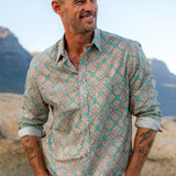 Frequencies Mens' Cotton Organic Shirt in Gun Metal Grey