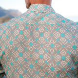 Frequencies Mens' Cotton Organic Shirt in Gun Metal Grey