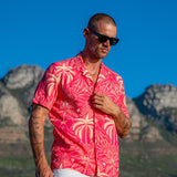 Gangsters Paradise Mens' Short Sleeve Shirt in Pink