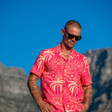 Gangsters Paradise Mens' Short Sleeve Shirt in Pink