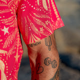 Gangsters Paradise Mens' Short Sleeve Shirt in Pink