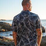 Stripes Mens' Short Sleeve Shirt in Black & White