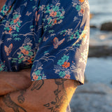 Garden Party Mens' Short Sleeve Shirt in Blue