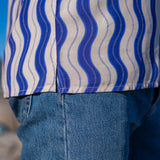 Riviera Mens' Short Sleeve Shirt in Blue & White