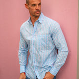 Savannah Spirit  Men's Organic Cotton Shirt in Light Blue