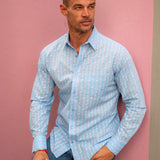 Savannah Spirit  Men's Organic Cotton Shirt in Light Blue