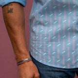 Savannah Spirit  Men's Organic Cotton Shirt in Light Blue