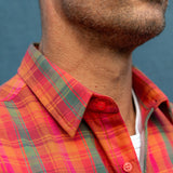 Lock & Load Men's Check Shirt in Orange