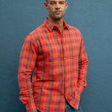 Lock & Load Men's Check Shirt in Orange