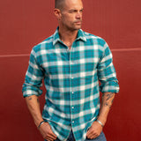 Green Street Mens' Check Shirt in Green