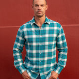 Green Street Mens' Check Shirt in Green