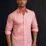 Siamese Sunset  Men's Organic Cotton Shirt in Pink