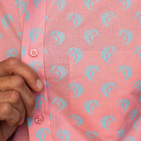 Siamese Sunset  Men's Organic Cotton Shirt in Pink