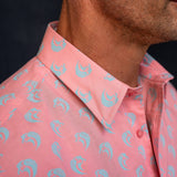 Siamese Sunset  Men's Organic Cotton Shirt in Pink
