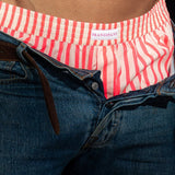 Mens' Cotton Boxer Shorts Pink Stripe