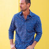 New World Order Mens' Cotton Organic Shirt in Blue