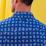 New World Order Mens' Cotton Organic Shirt in Blue