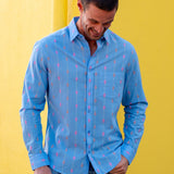 Maharani Blue Men's Woven Shirt