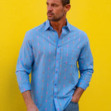 Maharani Blue Men's Woven Shirt