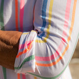 Spectrum Stride Mens' Shirt in White and Multi