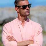 Twice as Nice Mens' Cotton Shirt in Coral