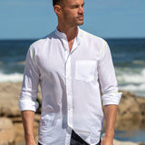 Island Breeze Mens' Cotton Shirt in White