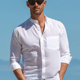Island Breeze Mens' Cotton Shirt in White