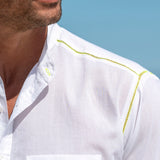 Island Breeze Mens' Cotton Shirt in White