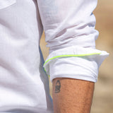 Island Breeze Mens' Cotton Shirt in White