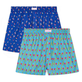 Twin Pack Mens' Cotton Boxer in Bali Birds