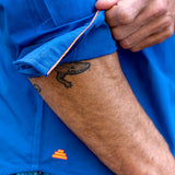 Plain Poplin Mens' Organic Cotton Shirt in Violet Blue