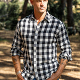 Mens' Check Shirt in Black & White