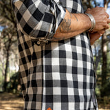 Mens' Check Shirt in Black & White