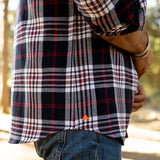 Mens' Check Shirt in Grey, Red & White