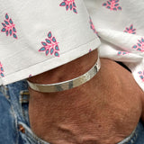Hammered cuff in Sterling Silver 924