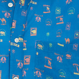 Indian Visa Mens' Cotton Shirt in Blue