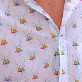 Kiss Story Mens' Cotton Shirt in White