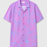 Stripes Mens' Short Sleeve Shirt in Pink & Blue