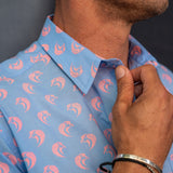 Siamese Sunrise  Men's Organic Cotton Shirt in Blue