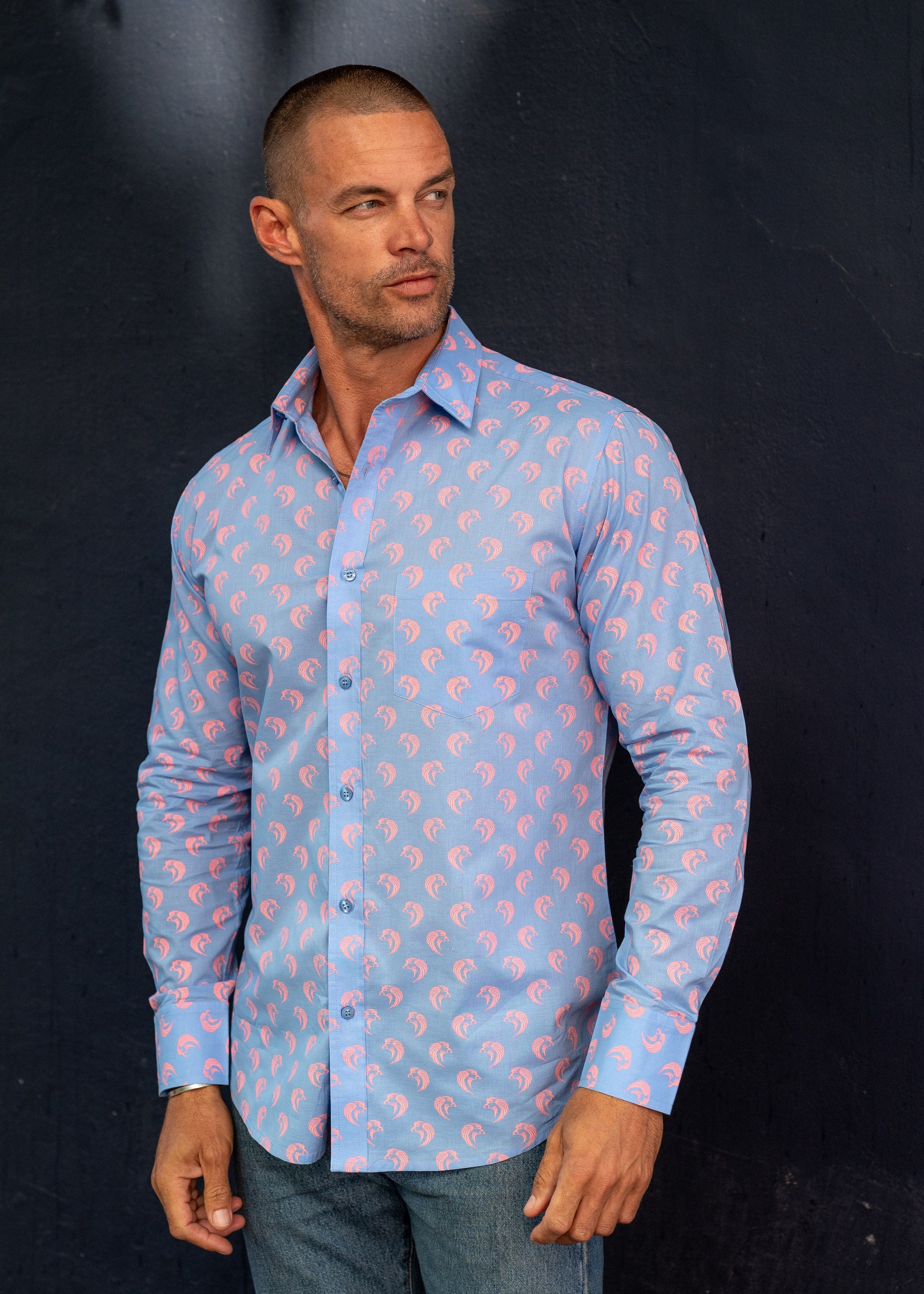 Solace Men's Frangipani Button up Shirt