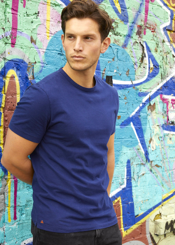 Navy Blue Cotton T-Shirt