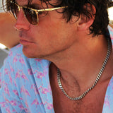 Flamin' Go Go Mens' Organic Cotton Shirt in Blue & Pink