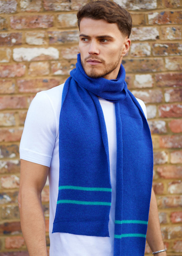 Persian Blue On Blue Scarf - 30% OFF