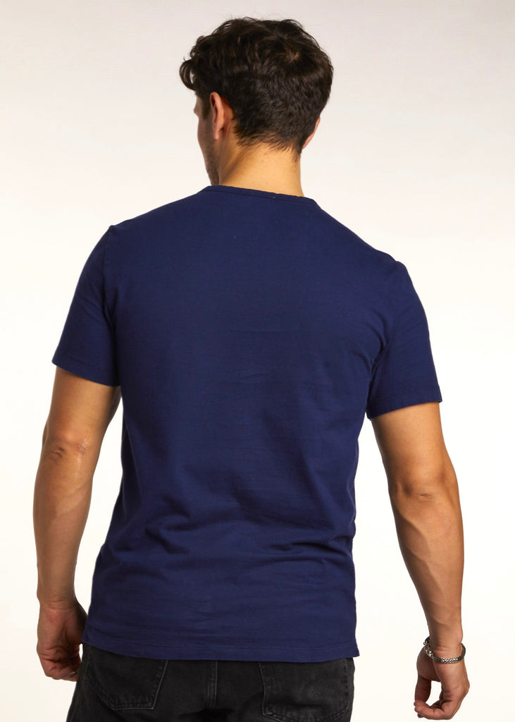 Navy Blue Cotton T-Shirt - 20% OFF